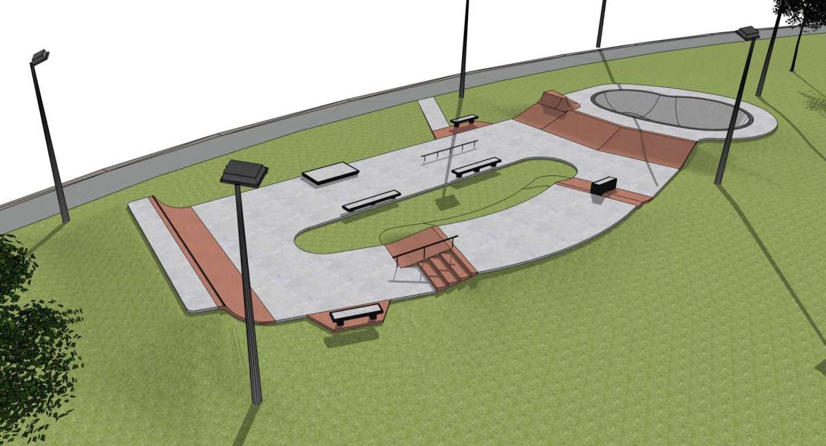 A view of the site from the quarterpipe